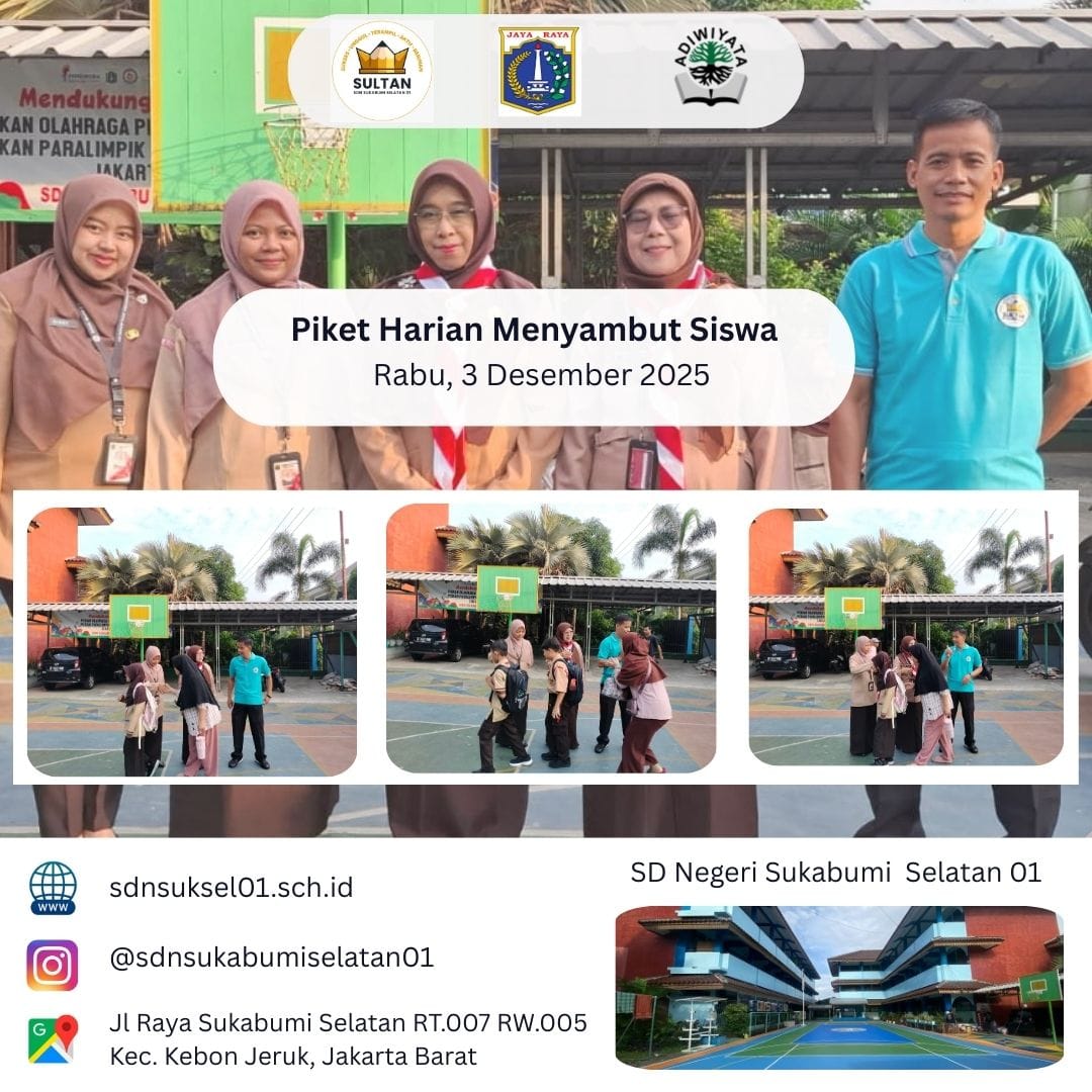 Guru Menyambut Kedatangan Siswa di Gerbang Sekolah dengan Senyuman