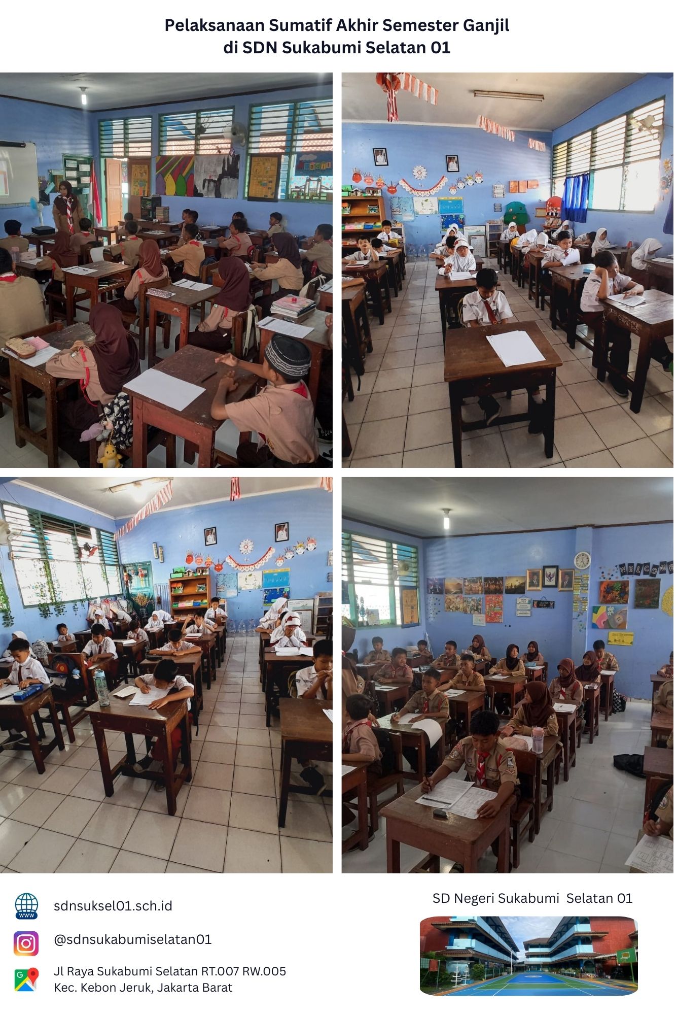 Pelaksanaan SAS Ganjil di SDN Sukabumi Selatan 01 Berjalan Lancar dan Tertib