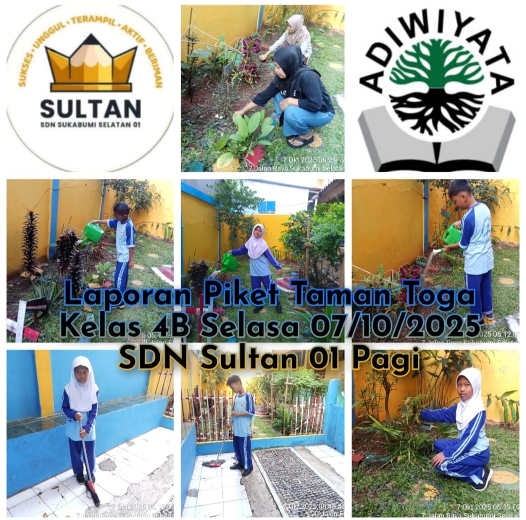 Piket di taman Adiwiyata